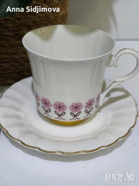 Български костен порцелан сервиз за чай , снимка 1