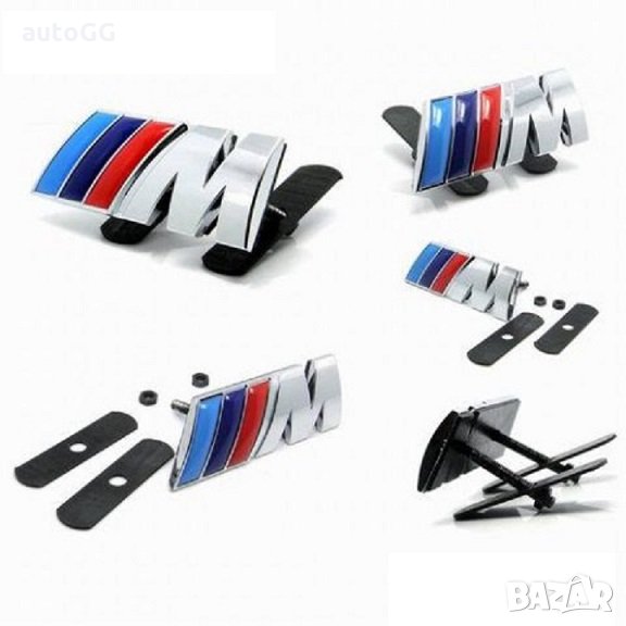 Емблема BMW "М POWER'' метална за предна решетка, снимка 1