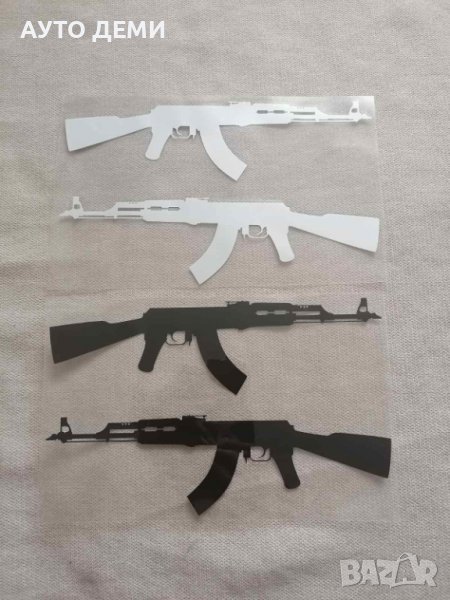 Качествен винилов стикер лепенка автомат калашников за кола автомобил джип ван бус камион дом, снимка 1