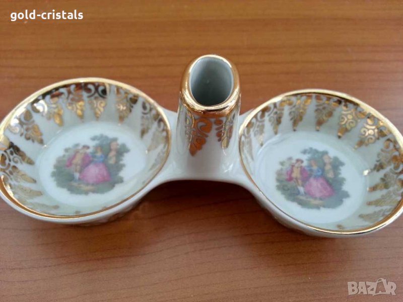 Български  порцелан солница, снимка 1