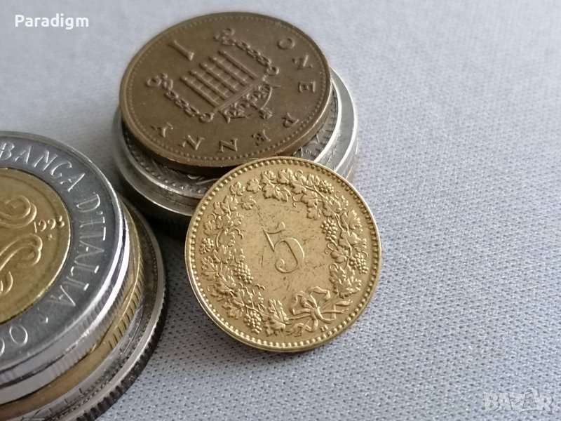 Монета - Швейцария - 5 рапен | 2008г., снимка 1