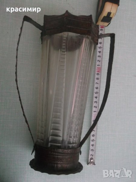 ваза кристал с меден обков., снимка 1