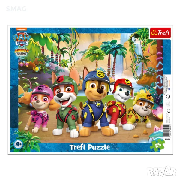 Пъзел с парти карти Paw Patrol Jungle (25 части) - S_1240573, снимка 1