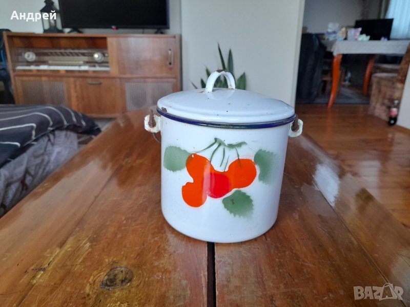 Стара емайлирана котленка #10, снимка 1