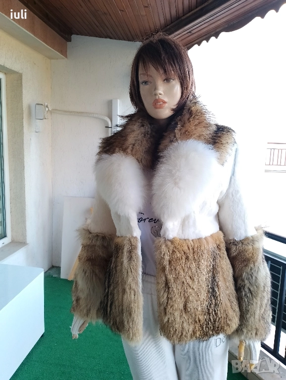 черен петък патенце естествен косъм. ръкавите се свалят и може да се носи като елек , снимка 1