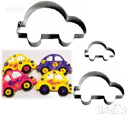 Ретро кола автомобил метална форма резец украса торта фондан сладки др, снимка 1