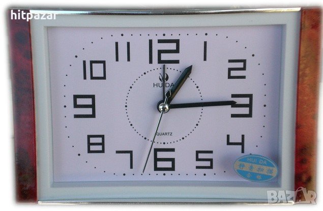 Часовник беззвучен, настолен  с големи цифри Huda, снимка 1