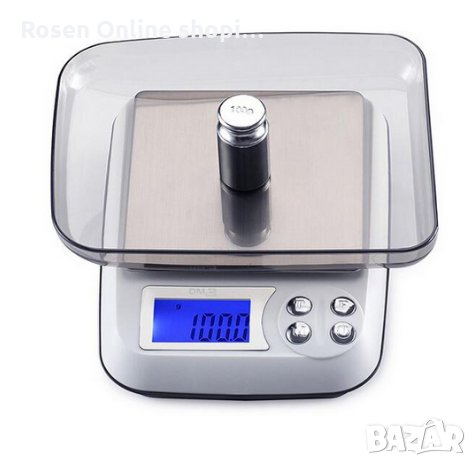 Електронна цифрова везна с допълнителна платформа,капацитет на измерване 500 грама и точност 0.01 гр, снимка 1