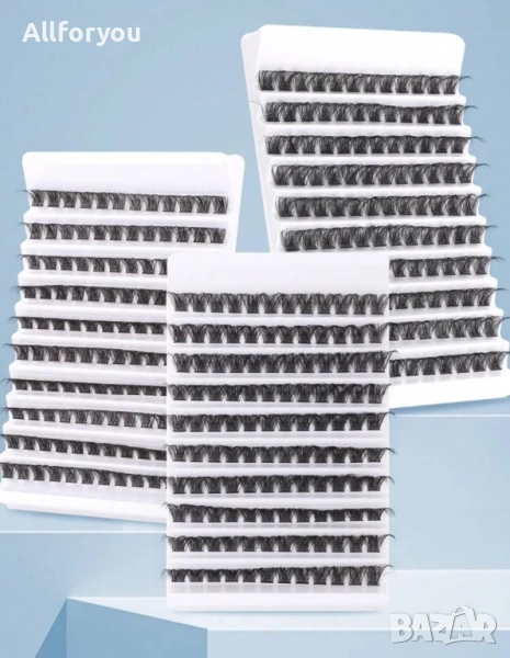 180/200 бр.  12мм 14 мм D Curl мигли клъстери, подходящи , меки и естествено изглеждащи гъсти изкуст, снимка 1