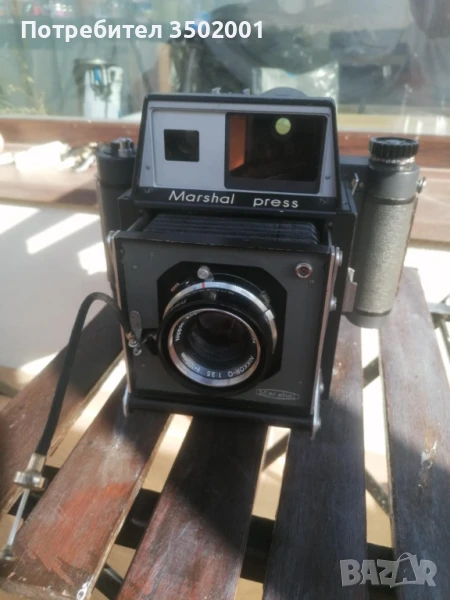 Marshall Press Camera Ролфилм 6х9 камера + Nikkor-Q Nippon Kogaku 105 mm обектив, снимка 1