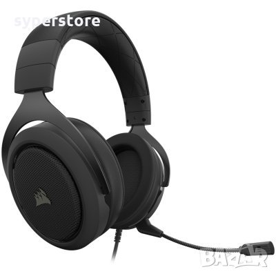 Слушалки с микрофон Corsair HS50 Pro, CA-9011215-EU, Carbon STEREO Gaming Headset, снимка 1