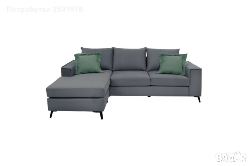 Удобен Ъглов диван Fabulous реверсивен плат 240x165x95см , 2 цвята, снимка 1