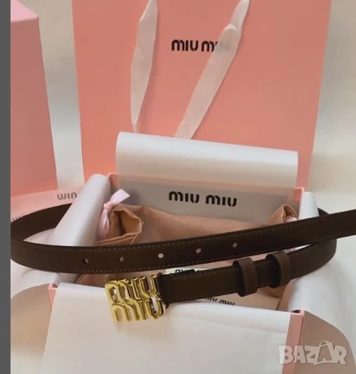 колан от естествена кожа в кутия miu miu, снимка 1