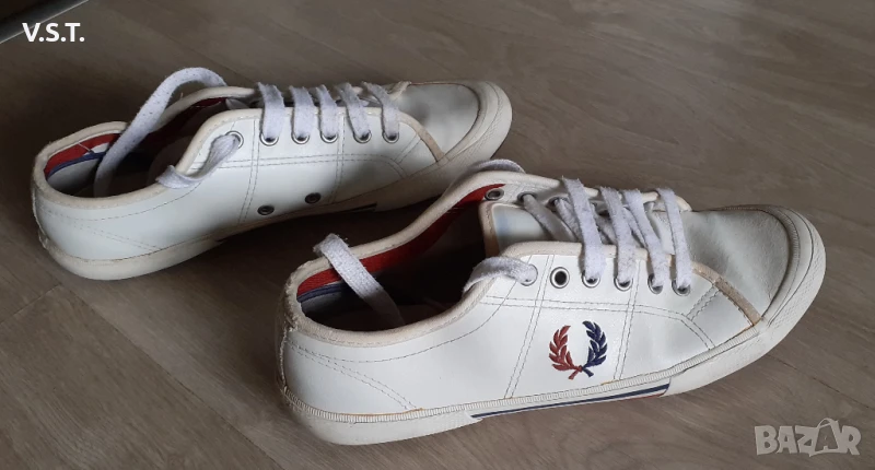 Оригинални Fred Perry Мъжки Маратонки Естествена Кожа, снимка 1