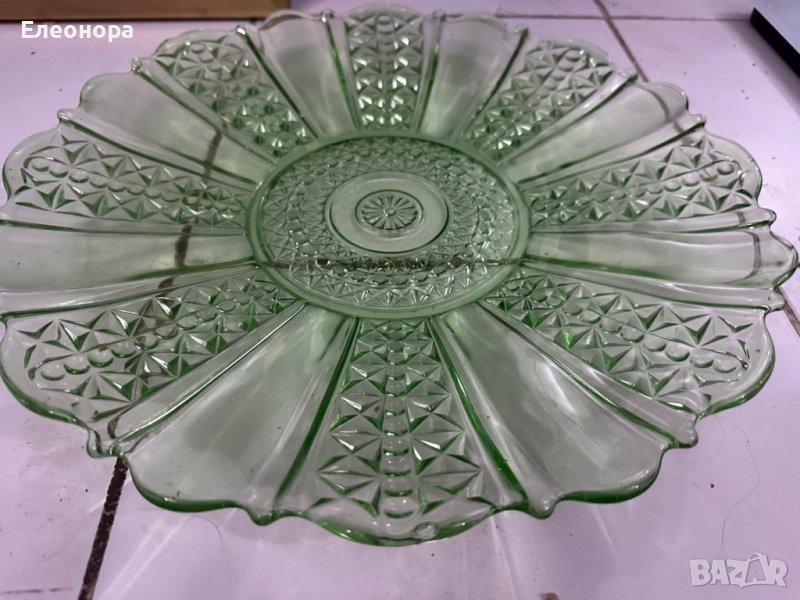 голяма кристална фруктиера/поднос, снимка 1