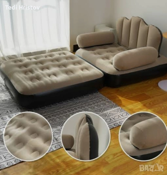 Надуваем фотьойл 5 в 1 SuperSofa - Пет вида комфорт в едно удобно решение, снимка 1