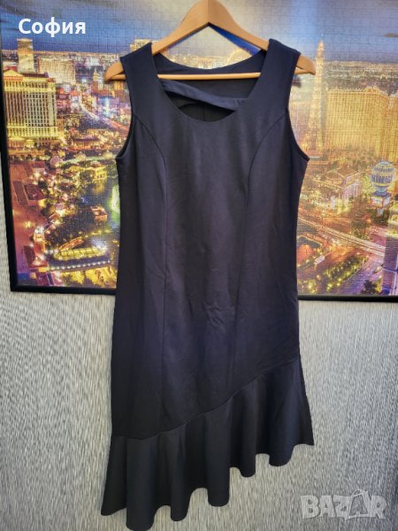 Асиметрична черна рокля, снимка 1