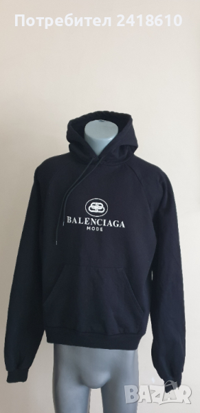 BALENCIAGA Mode Cotton Mens Hoodie Portugal Size М Unisex ОРИГИНАЛ! Суичер !, снимка 1