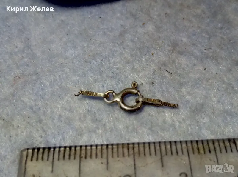СТАРА СРЕБЪРНА ЗАКОПЧАЛКА СРЕБРО 925 ITALY КАРАБИНКА За ГРИВНА КОЛИЕ ВЕРИЖКА 49914, снимка 1