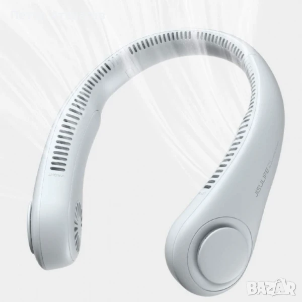 Преносим вентилатор за врата, вентилатор без лопатки Hands Free, 4000 mAh "Бял, Розов ,Зелен ", снимка 1