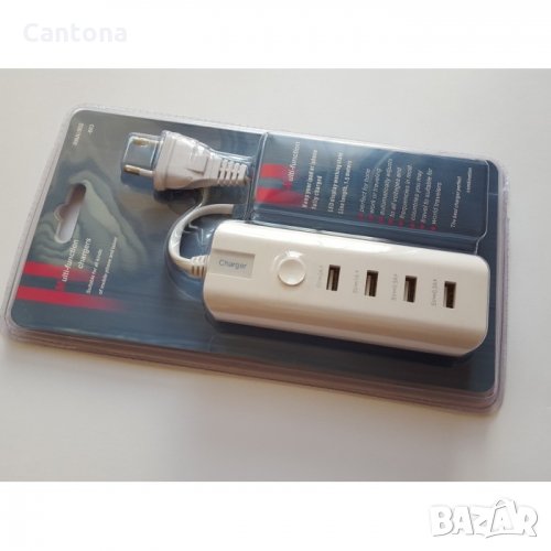 Мултифункционално USB зарядно устройство за телефони, тaблети и др. устройства 4в1, снимка 1
