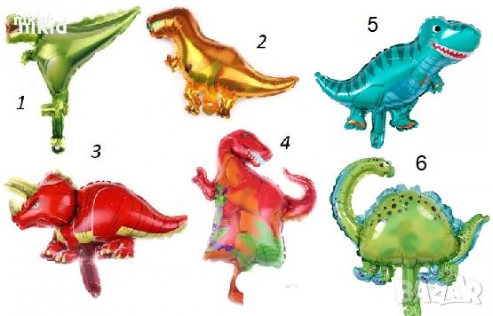 Различни динозаври динозавър малък фолио фолиев балон хелий въздух парти, снимка 1