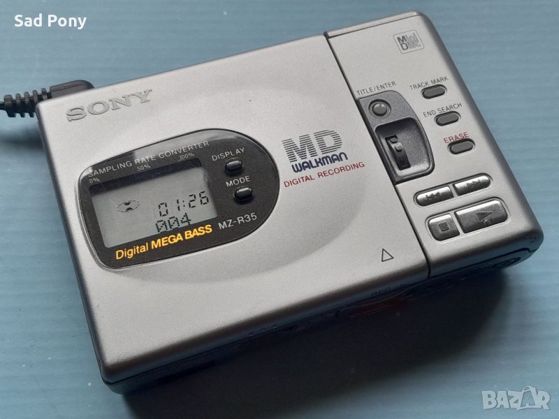 Sony Minidisk MZ-R35 Walkman минидиск плеър, снимка 1