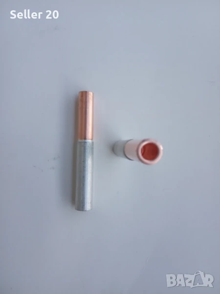 Биметална гилза клема свръзка за Al-R алуминиеви и медни проводници кабели, снимка 1