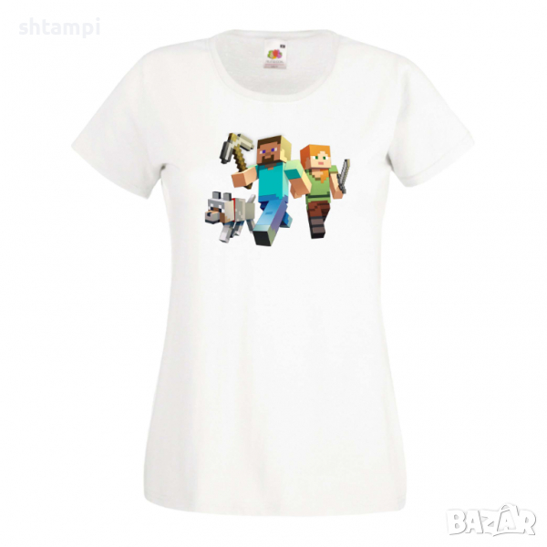 Дамска тениска Minecraft 1 майнкрафт Minecraft,Игра,Забавление,подарък,Изненада,Рожден Ден., снимка 1