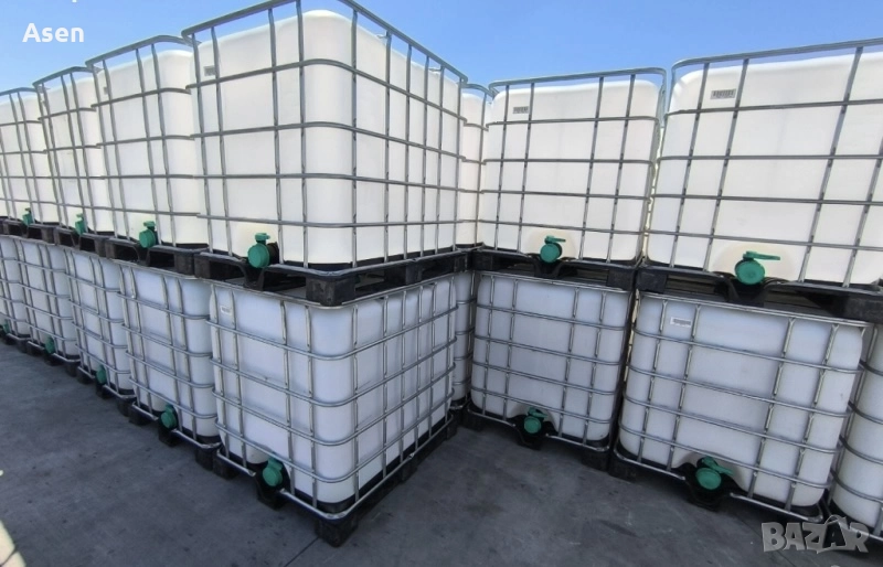 Бидони 1 тон 1000л ibc съдове за вода Пловдив, снимка 1