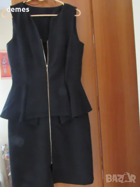 Класическа елегантна черна рокля без ръкав DiKa разм.38,нова, снимка 1