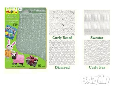 4 бр плетка плетиво завъртулки ромбове дантела текстура релеф платно пластмасов стенсил отпечатък, снимка 1