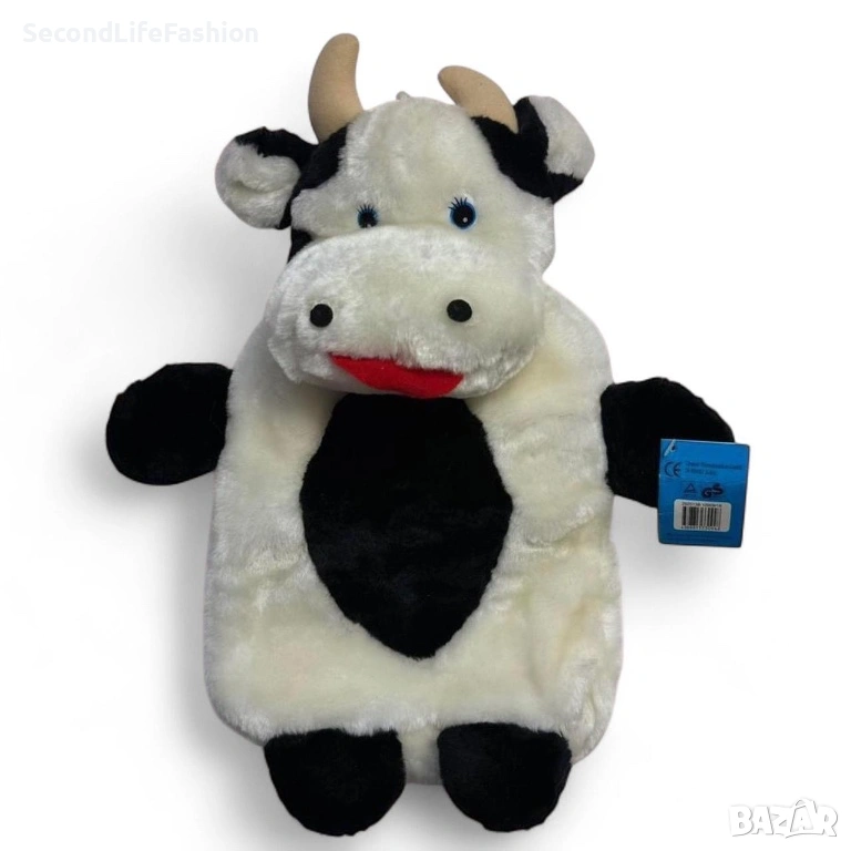 Винтидж нов калъф за бутилка с гореща вода Плюшена крава Шелтън, снимка 1