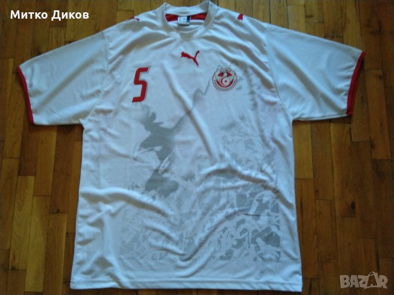 Тунис футболна тениска 2006-07 г Пума №5 Джазири размер реален ХЛ, снимка 1