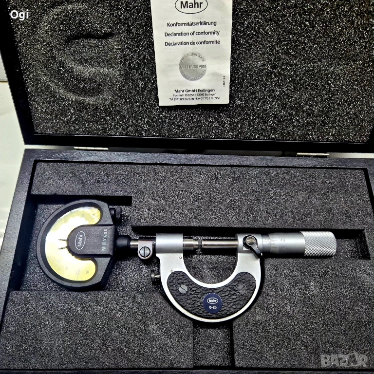 Микрометър MAHR  0-25мм,, снимка 1