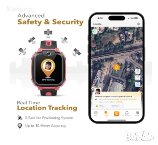 Детски смарт часовник imoo Watch Phone Z1, Nano SIM, видео и телефонни разговори, GPS проследяване , снимка 5 - Смарт часовници - 54017418