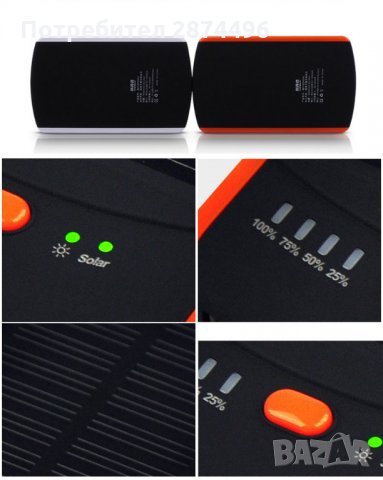 Соларна Външна Батерия 6000mAh, снимка 13 - Външни батерии - 30912858