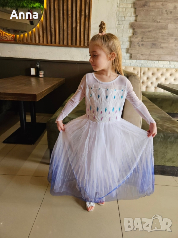 Рокля на Елза от Фроузън-Замръзналото кралство от 3 до 7 г размери , снимка 1 - Детски рокли и поли - 44808181
