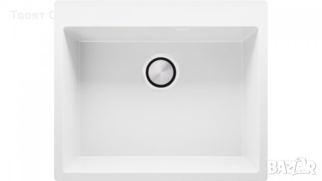 Кухненска Мивка от гранит  Осло XL 500 x 580 mm - Бял, снимка 2 - Други - 37573375