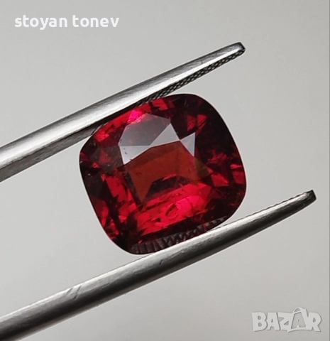 Спесартит гранат с кадифен червено оранжев цвят 4.11кт.! Нов!, снимка 8 - Други - 52695282