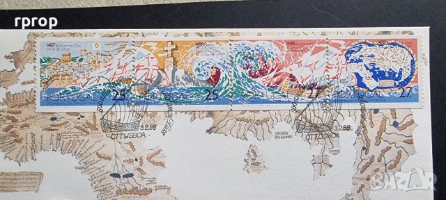 Нумизматичен плик. Португалия. 100  ескудо.  1988 година. Юбилейна. 500 години отплаването на Диас., снимка 4 - Нумизматика и бонистика - 42837365