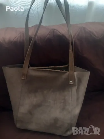 Дамска чанта естествена кожа/велур, снимка 2 - Чанти - 47741902