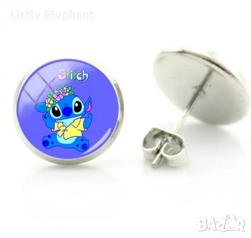 Sale Обеци Стич,glass"Holla hawaii"/нови