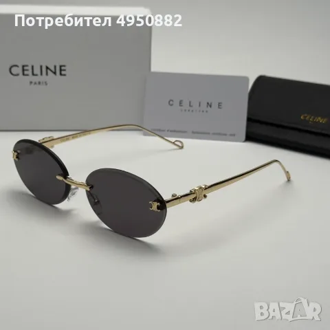 Дамски слънчеви очила Celine Oval Gold Edition нови, UV400 защита, снимка 4 - Слънчеви и диоптрични очила - 56162004