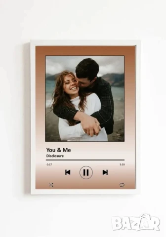 рамка със снимка и заглавие на любима песен 