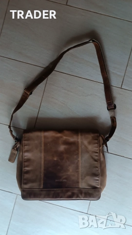 Shoulder Bag Marc Picard чанта през рамо естествена кожа, снимка 2 - Чанти - 12904354