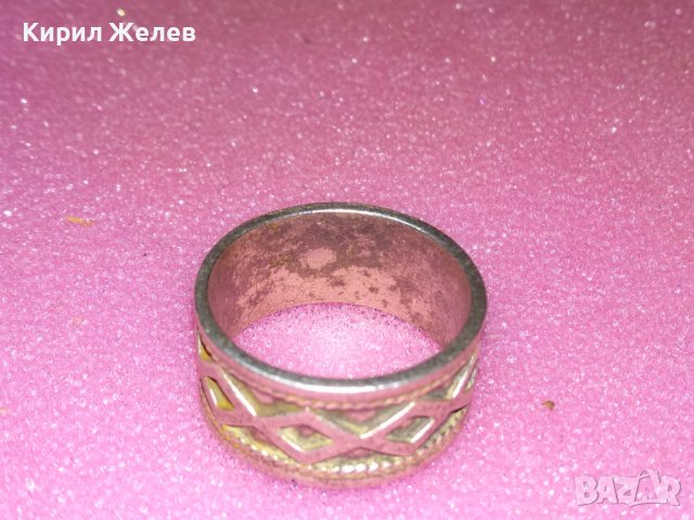 СТАР КРАСИВ СРЕБЪРЕН ПРЪСТЕН ОРНАМЕНТИРАН Тип ХАЛКА ОКСИДИРАНО СРЕБРО 925 МАЙСТОРСКА ИЗРАБОТКА 40612, снимка 7 - Пръстени - 44314751
