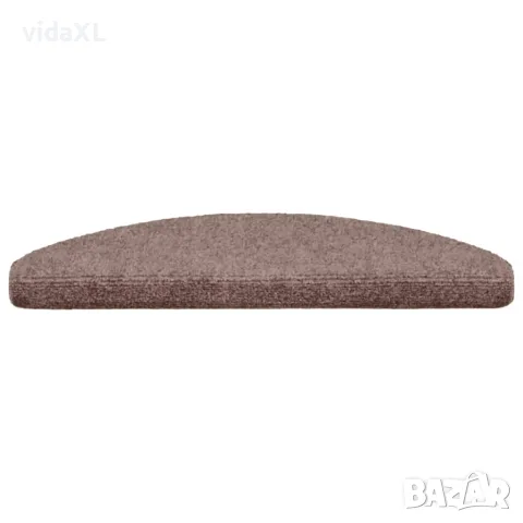 vidaXL Изтривалки за стълби, самозалепващи се, 15 бр., 65x21x4 см, светлокафяви, полукръгли, големи, снимка 4 - Изтривалки - 56145987