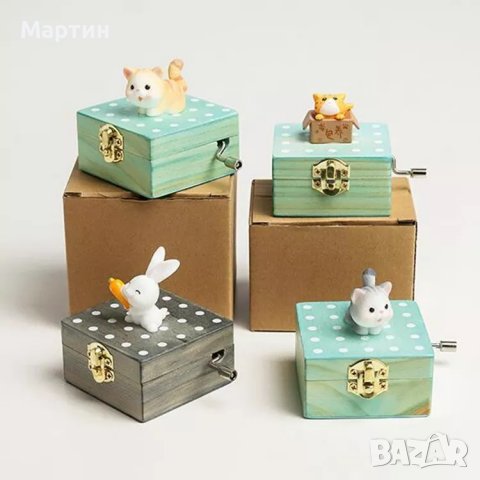 Музикална кутия с котка заек куче - Чисто нови, снимка 4 - Музикални играчки - 38098952