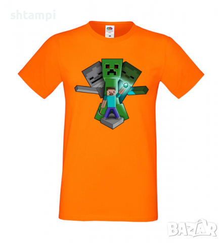 Мъжка тениска Steve Football , майнкрафт,Minecraft,Игра,Забавление,подарък,Изненада,Рожден Ден., снимка 13 - Тениски - 36497205
